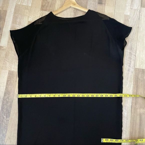 Oak + Fort | Black Chiffon Tunic Dress - Picture 3 of 8